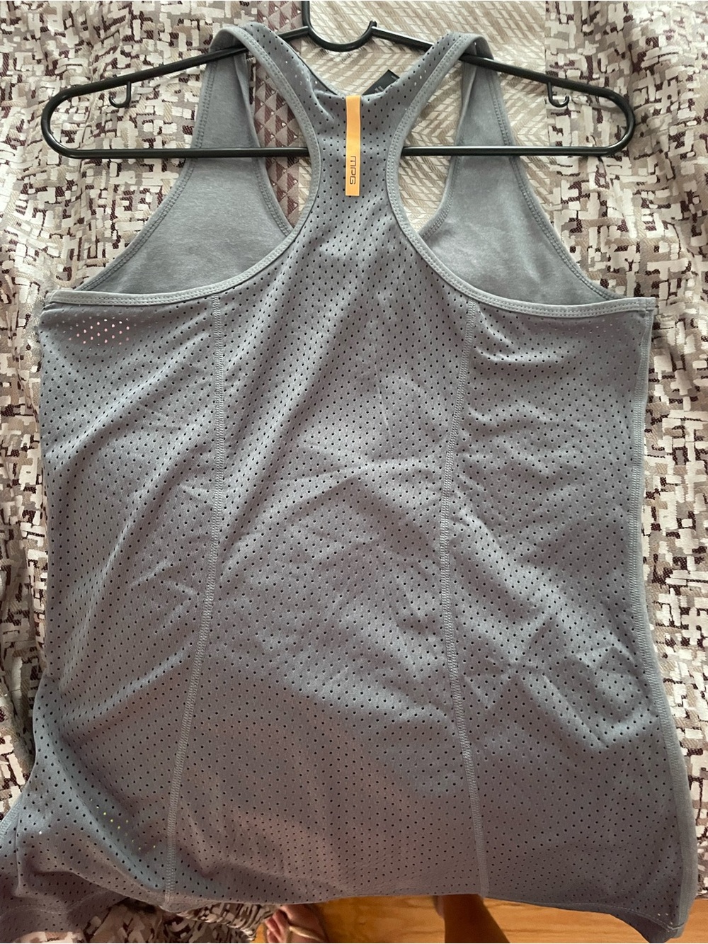 MPG Gray Racerback Performance Tank - Picture 3 of 4